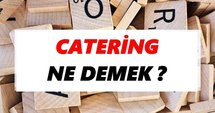 Catering ne demek türkçe? Catering nedir, anlamı nedir?