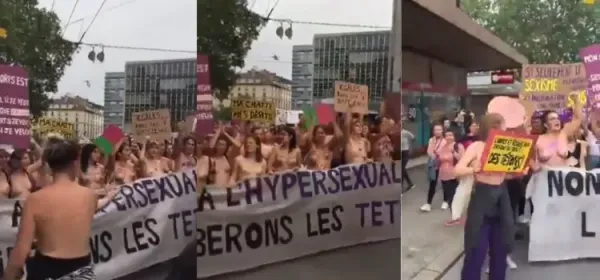 Çıplak protesto Videolu! Finnlandiya'da kadınların tek eşli erkekleri protesto etti!
