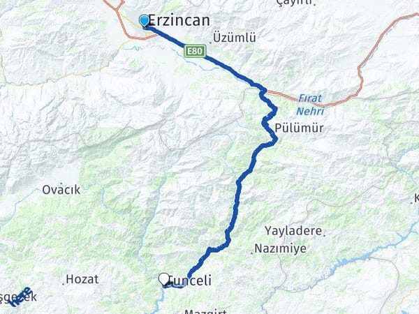 Erzincan Tunceli kaç km, Nasıl gidilir?
